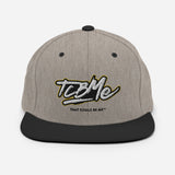 Embroidered Snapback Baseball Cap - white logo v1