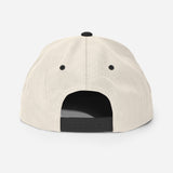 Embroidered Snapback Baseball Cap - white logo v1