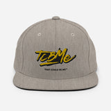 Embroidered Snapback Baseball Cap - yellow logo v1