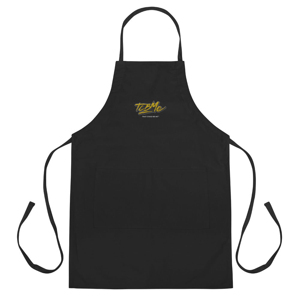 MISS ME mote apron ブラック Black Embroidered Arts & Crafts Apron | MEYSPRING